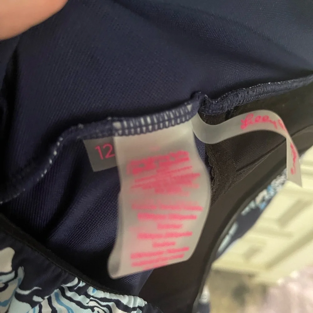 Lilly Pulitzer Navy Floral One Piece Swimsuit - Picture 2 of 2